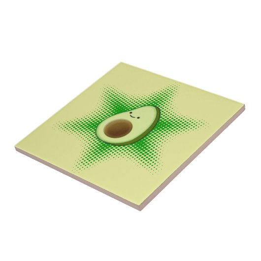 Avocado Superstar Cute Fliese (Seite)