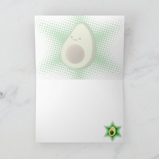 Avocado Superstar Leerkarte Dankeskarte (Innenseite)