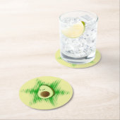 Avocado Superstar Niedlich Runder Pappuntersetzer (Vor Ort)
