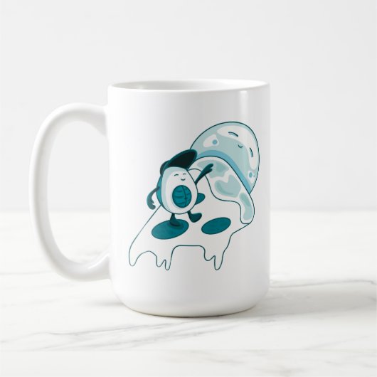 Avocado Surfen auf einem Slice Pizza Ice-Version Kaffeetasse (Links)