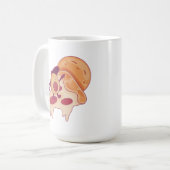 Avocado Surfen auf einer Scheibe Pizza Summer Vers Kaffeetasse (Vorderseite Links)