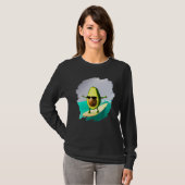 Avocado Surfing Surfer Riding Wave Ocean Cool Surf T-Shirt (Vorne ganz)