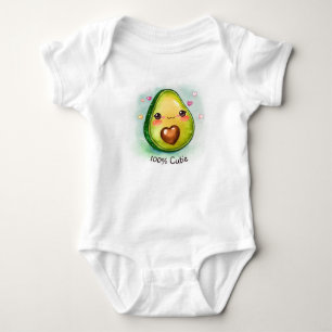 Avocado Süsse mit Ihrem Text - Baby Bodysuit Strampler