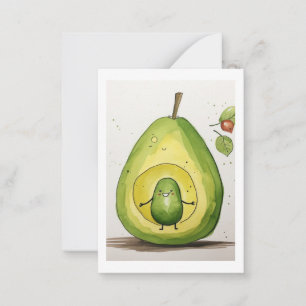 Avocado, süßes Baby-Avocado-Design Mitteilungskarte