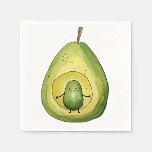 Avocado, süßes Baby-Avocado-Design Serviette (Vorderseite)