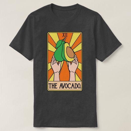 Avocado Tarot Card Funny T-Shirt (Design vorne)