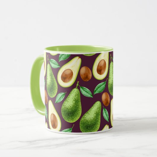 Avocado-Tasse Tasse (Vorderseite Links)