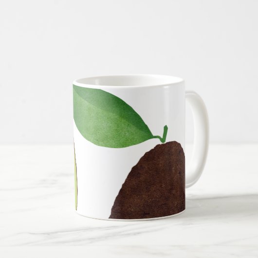 Avocado-Tassen-Schale Kaffeetasse (VorderseiteRechts)