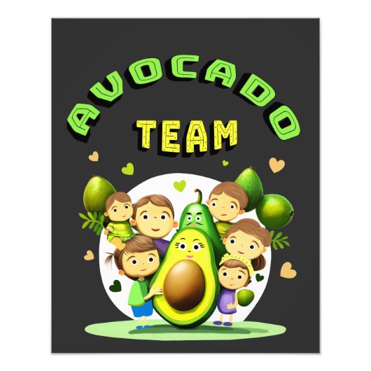 Avocado-Team Fotodruck (Vorne)