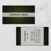 Avocado Techno Dots Modern Black Visitenkarte (Vorne/Hinten)