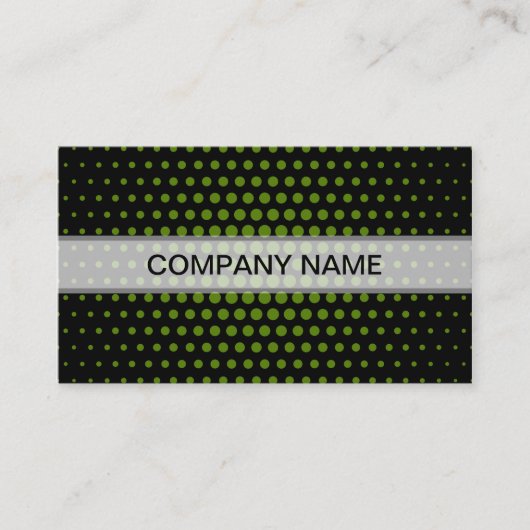 Avocado Techno Dots Modern Black Visitenkarte (Vorderseite)