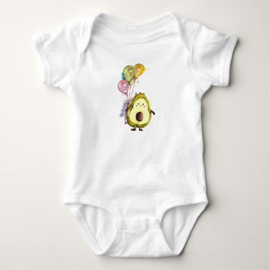 Avocado-Teddy-Spielzeug mit Ballons-T - Shirt (Vorderseite)