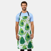 Avocado, texturierter Stempel, nahtloses Muster. Schürze (Getragen)