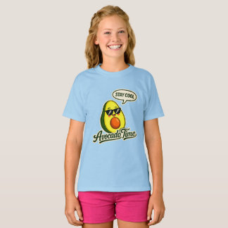 Avocado Time Süße Mädchen T-Shirt