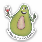 Avocado Toast Aufkleber (Vorderseite)