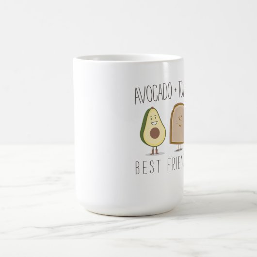 Avocado + Toast-beste Freund-lustige Tasse (Mittel)