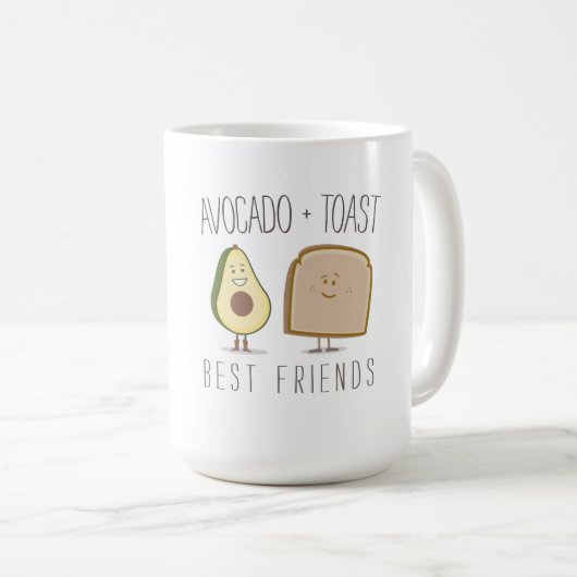 Avocado + Toast-beste Freund-lustige Tasse (VorderseiteRechts)