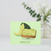 Avocado-Toast-Cartoon | Postkarte (Stehend Vorderseite)