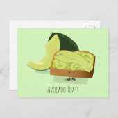 Avocado-Toast-Cartoon | Postkarte (Vorne/Hinten)