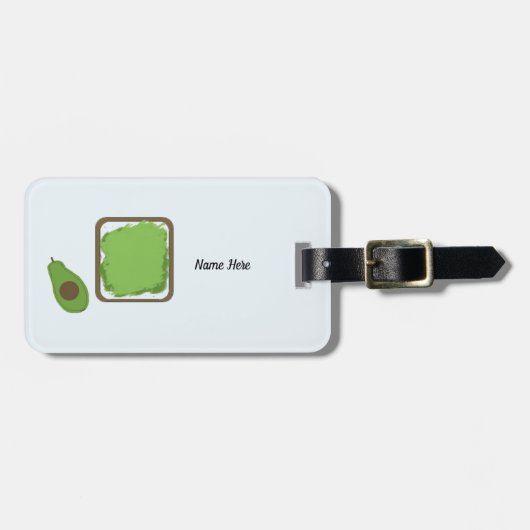 Avocado Toast Gepäckanhänger (Vorderseite horizontal)
