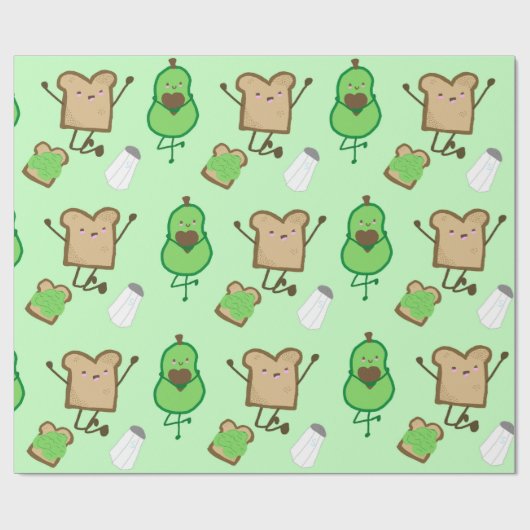 Avocado-Toast-Geschenkpapier Geschenkpapier (Flach)