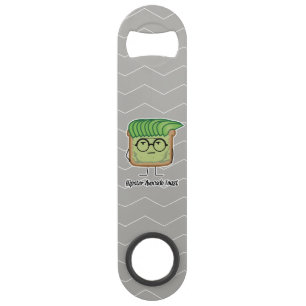 Avocado Toast Hipster Brille graue Haare Speedflaschenöffner