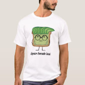 Avocado Toast Hipster Brille graue Haare T-Shirt (Vorderseite)