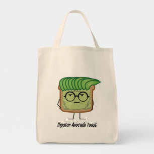 Avocado Toast Hipster Brille graue Haare Tragetasche