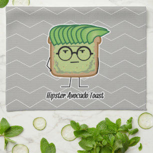 Avocado-Toast-Hipsterglas-Schmiererhaar Handtuch