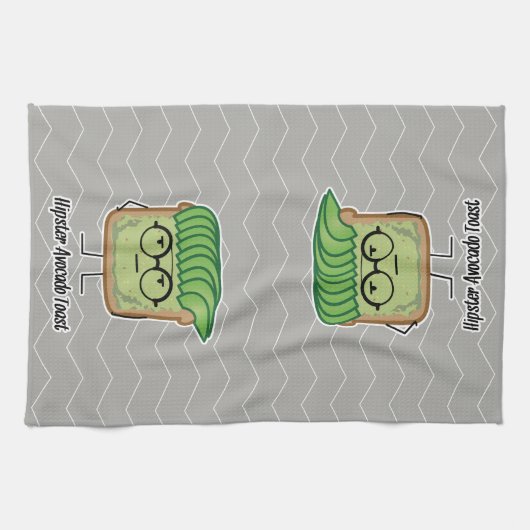Avocado-Toast-Hipsterglas-Schmiererhaar Handtuch (Horizontal)