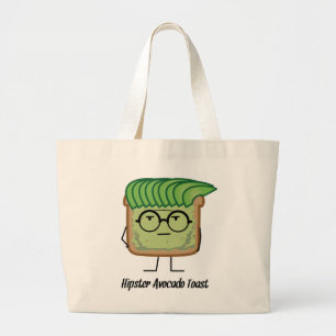Avocado-Toast-Hipsterglas-Schmiererhaar Jumbo Stoffbeutel