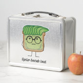 Avocado-Toast-Hipsterglas-Schmiererhaar Metall Lunch Box (Beispiel)