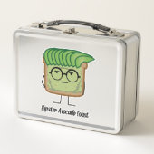 Avocado-Toast-Hipsterglas-Schmiererhaar Metall Lunch Box (Vorderseite)