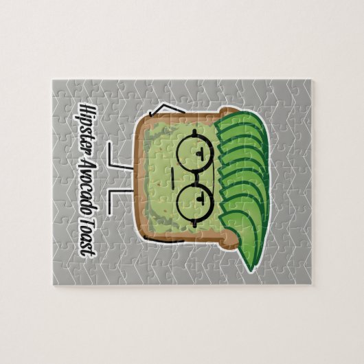 Avocado-Toast-Hipsterglas-Schmiererhaar Puzzle (Horizontal)