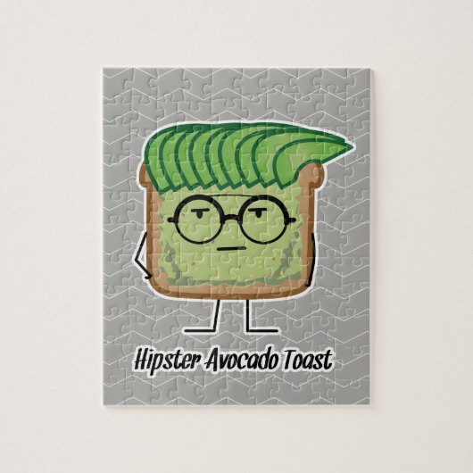 Avocado-Toast-Hipsterglas-Schmiererhaar Puzzle (Vertikal)