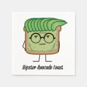 Avocado-Toast-Hipsterglas-Schmiererhaar Serviette (Vorderseite)