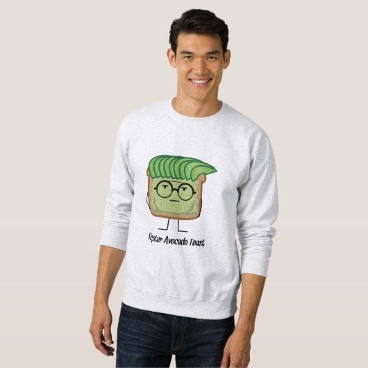 Avocado-Toast-Hipsterglas-Schmiererhaar Sweatshirt (Vorne ganz)