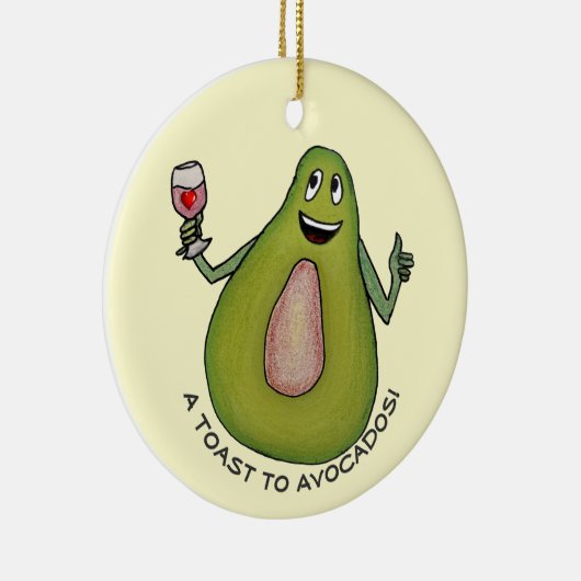 Avocado Toast Keramik Ornament (Rechts)