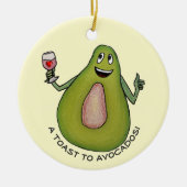 Avocado Toast Keramik Ornament (Vorne)