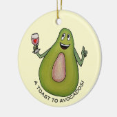 Avocado Toast Keramik Ornament (Links)