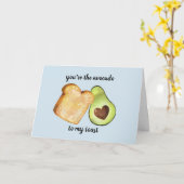 Avocado Toast Liebhaber Jubiläumsvalentine Liebe Karte (Gelbe Blume)