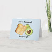 Avocado Toast Liebhaber Jubiläumsvalentine Liebe Karte (Vorderseite)