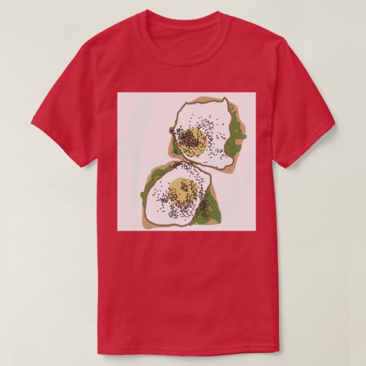 Avocado Toast mit Ei 2 T-Shirt (Design vorne)