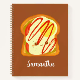 Avocado Toast mit Eiern und Tomaten Notizblock