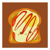 Avocado Toast mit Eiern und Tomaten Poster (Vorderseite)