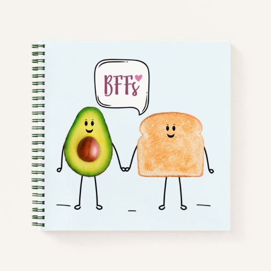 Avocado Toast-Notebook Notizblock (Vorderseite)