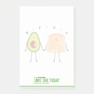 Avocado Toast Post-It® Notes, 4" x 6" Post-it Note Post-it Klebezettel