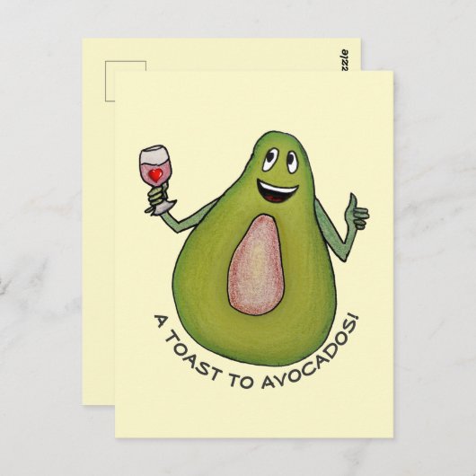 Avocado Toast Postkarte (Vorne/Hinten)