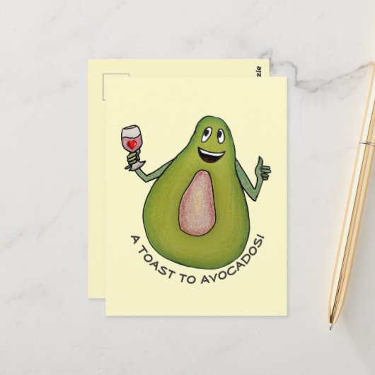 Avocado Toast Postkarte (Vorderseite/Rückseite Beispiel)