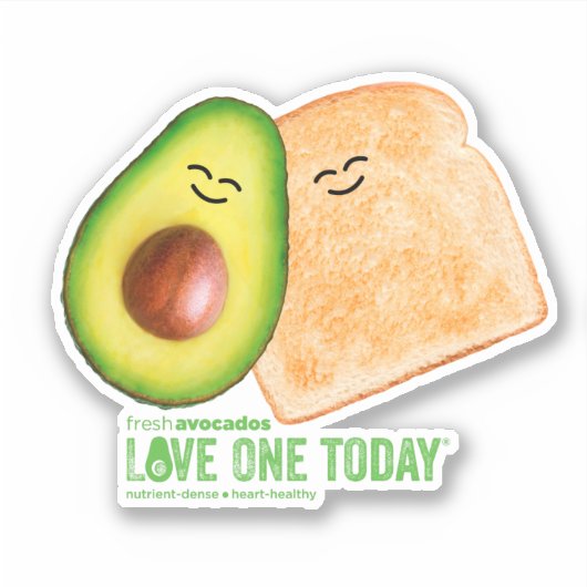 Avocado Toast Sticker (Vorderseite)